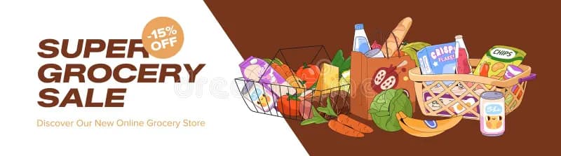 Grocery and foods banner